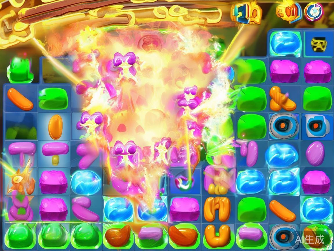 合理运用特殊糖果：游戏中设有多种特殊糖果，例如爆炸